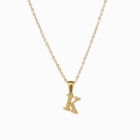 小飾品加工小字母吊墜項(xiàng)鏈